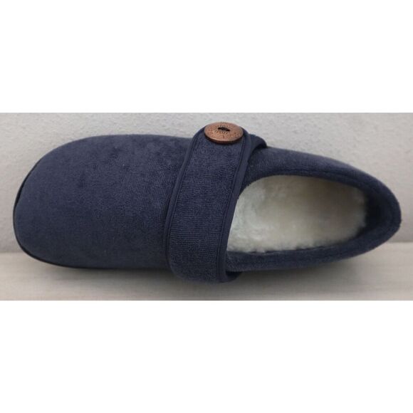 Glolily WMN Sz 10M Navy Kelly Faux Shearling Lined Indoor/Outdoor Comfy Slippers - Picture 6 of 16